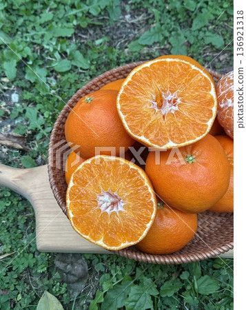 Fresh Jeju Island Sweet Tangerine Fresh Jeju Island Sweet Tangerine 136921318