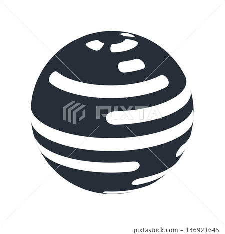 World globe icon. Abstract wireframe geometric planet earth logo, linear global worldwide network symbol, modern round web sign 136921645
