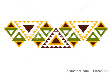 Ethnic pattern. Geometric and aztec decor element. Trendy backgrounds and logotype. Vector. Isolated Ethnic pattern. Geometric and aztec decor element. Trendy backgrounds and logotype. Vector. Isolated 136921660