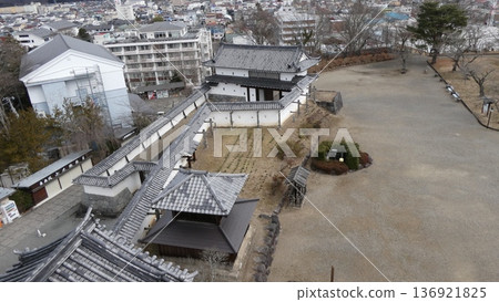 View of the town from the castle tower of Shiroishi Castle 136921825