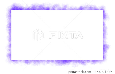 Glowing violet smoke frame illustration with transparent background, mist effect surrounding rectangular border creating mystical atmospheric template for digital projects Glowing violet smoke frame illustration with transparent background, mist effect surrounding rectangular border creating mystical atmospheric template for digital projects 136921876