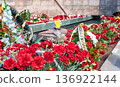 Eternal flame and flowers in memory of the Victory in the Great Patriotic War 136922144