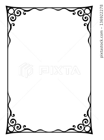 Decorative vintage frame Decorative vintage frame 136922278