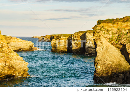 Cathedrals Beach in Galicia Spain. Cathedrals Beach in Galicia Spain. 136922304