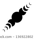 Moon phases cycle mystical vector illustration. Celestial lunar transformation symbol for design. 136922802