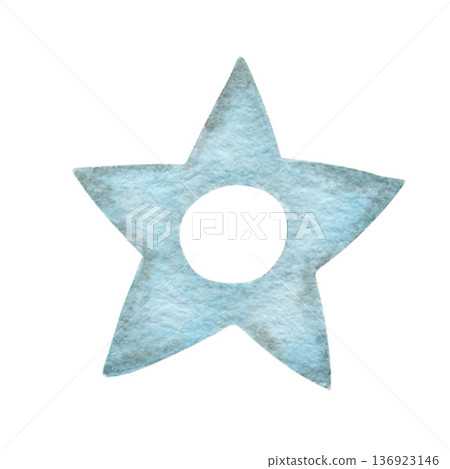 Star blue watercolor isolated illustration on a white background. Simple baby shower clip art for boy`s first birthday and newborn sleep design in pastel colors Star blue watercolor isolated illustration on a white background. Simple baby shower clip art for boy`s first birthday and newborn sleep design in pastel colors 136923146