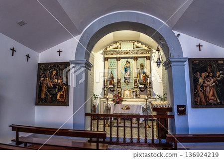 Interior of the Chapel of Our Lady of Candeias at Largo Vasco da Gama in Viano do Castelo, Portugal 136924219