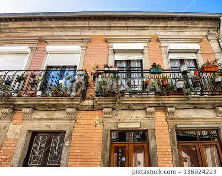 Buildings in the Historic Center of Viana do Castelo, Portugal. 136924223