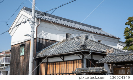 An old and very beautiful building in Ushimado, Okayama Prefecture, Japan An old and very beautiful building in Ushimado, Okayama Prefecture, Japan 136924549