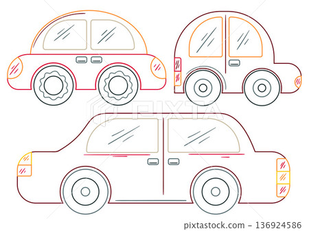 Set of cute illustration. Perfect for kids designs, posters, stickers Set of cute illustration. Perfect for kids designs, posters, stickers 136924586