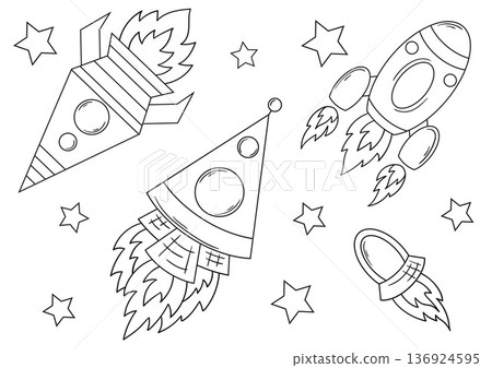 Set of cute illustration. Perfect for kids designs, posters, stickers Set of cute illustration. Perfect for kids designs, posters, stickers 136924595