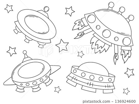 Set of cute illustration. Perfect for kids designs, posters, stickers Set of cute illustration. Perfect for kids designs, posters, stickers 136924600