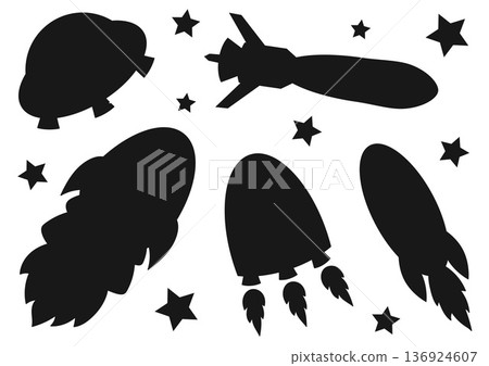 Set of cute illustration. Perfect for kids designs, posters, stickers 136924607