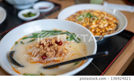 A variety of delicious Japanese foods 136924821