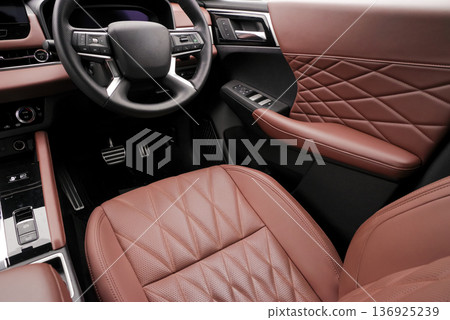 Luxurious premium SUV interior 136925239