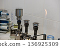sample filtration sterilization of stainless steel funnels for microbiological testing in laboratory 136925309