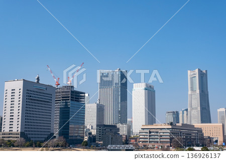 View of Minato Mirai from Osanbashi Pier View of Minato Mirai from Osanbashi Pier 136926137