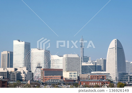 View of Minato Mirai from Osanbashi Pier 136926149