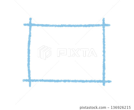 Chalk outline blue quote rectangle frame. Border text box in blue and white as modern background. Graphic element for speech, message or card, isolated on clean template. Chalk outline blue quote rectangle frame. Border text box in blue and white as modern background. Graphic element for speech, message or card, isolated on clean template. 136926215