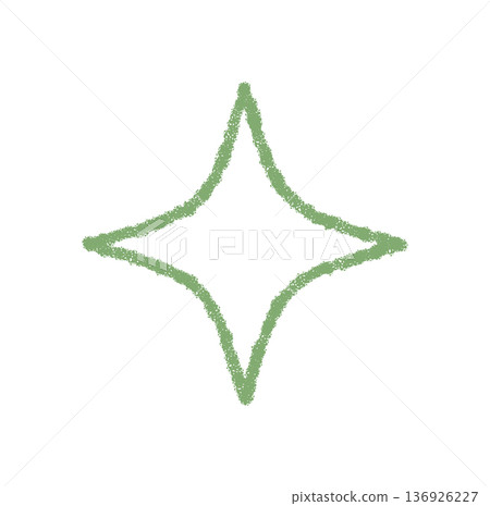 Crayon outline starburst icon in soft green. Firework burst star symbol with pattern shape for festive art element. Spark outline design suits celebration or party decor with magic holiday theme. Crayon outline starburst icon in soft green. Firework burst star symbol with pattern shape for festive art element. Spark outline design suits celebration or party decor with magic holiday theme. 136926227