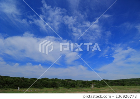 Pleasant blue sky 136926778