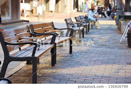 Jiyugaoka Kuhonbutsu Greenway Bench 136926799