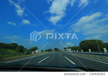 Landscape with a highway 136926881