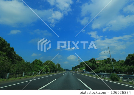 Landscape with a highway Landscape with a highway 136926884