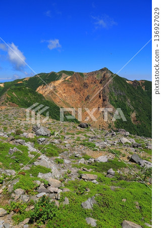 Chausu-dake seen from the hiking trail of Mt. Nasu Chausu-dake seen from the hiking trail of Mt. Nasu 136927029