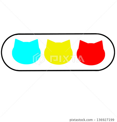 Traffic light__casually simple cat face Traffic light__casually simple cat face 136927199