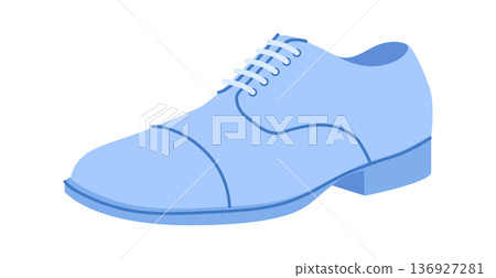 Derby mens lace up blue flat shoe. Open lacing leather footwear versatile smart casual office style. Derby mens lace up blue flat shoe. Open lacing leather footwear versatile smart casual office style. 136927281