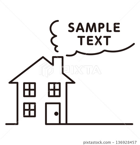 Simple house icon title frame Simple house icon title frame 136928457