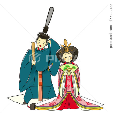 在女子節之際,女皇和皇后玩偶們笑容燦爛地在一起。 在女子節之際,女皇和皇后玩偶們笑容燦爛地在一起。 136929422