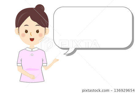 護士說話的對話框 護士說話的對話框 136929654