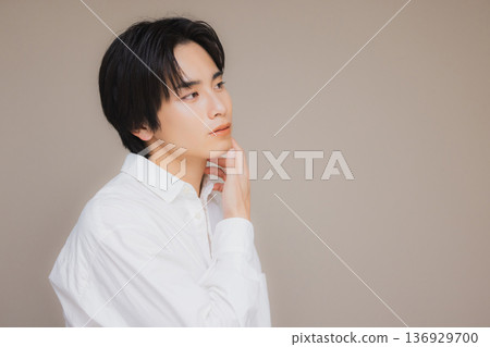 A man thinking A man thinking 136929700