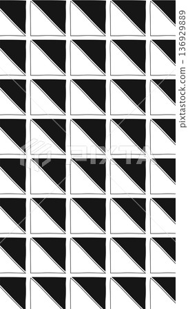 Monochrome background illustration, hand-drawn 136929889