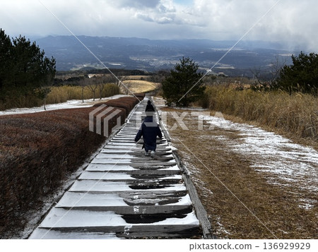 Child going down the sleeper stairs Child going down the sleeper stairs 136929929