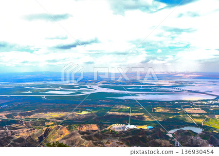 The Yellow River, a great river that flows through mainland China 136930454