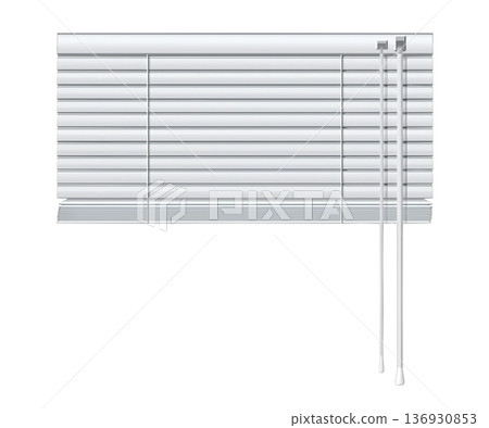 closed white blinds 136930853