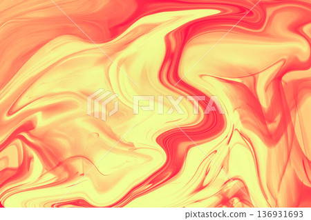 Red and yellow fluid marble pattern Red and yellow fluid marble pattern 136931693