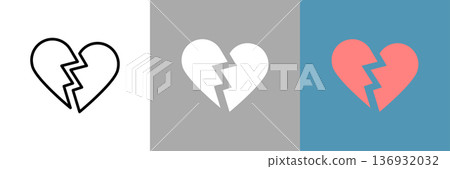 simple design heart icon 136932032