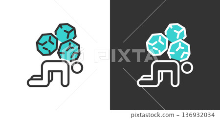 Stress simple icon 136932034