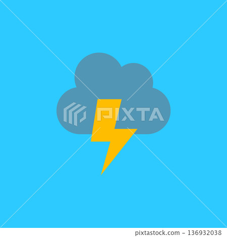 可編輯的閃電圖標 可編輯的閃電圖標 136932038