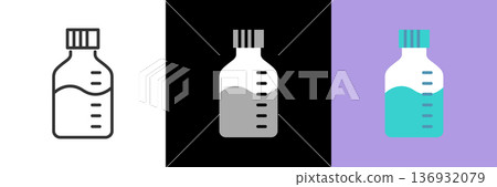 medicine bottle icon 136932079