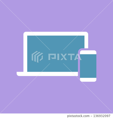 simple digital device icon 136932097