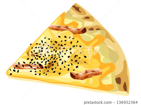 Cut Pizza Bacon Potato 136932364