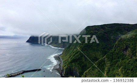 View from Hachijo Fuji on Hachijojima Island in Tokyo 136932386