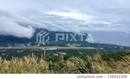 View from Hachijo Fuji on Hachijojima Island in Tokyo 136932388