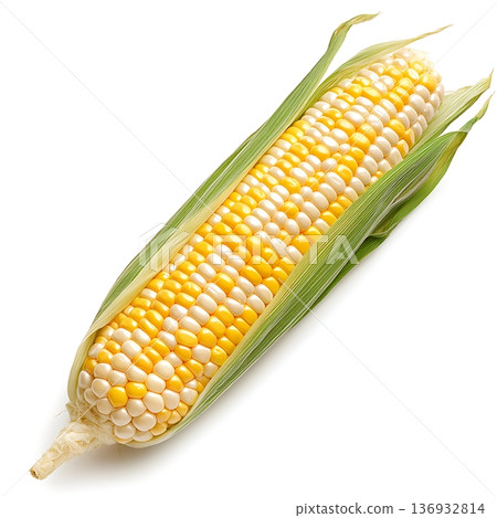 Fresh Corn on the Cob with Green Husk, Healthy Organic Produce for Cooking and Grilling Fresh Corn on the Cob with Green Husk, Healthy Organic Produce for Cooking and Grilling 136932814