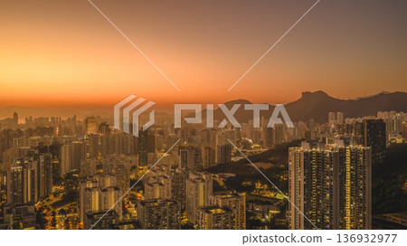 Jan 11 2026 Lion Rock Backdrop Framing Kowloon Urban Skyline in Hong Kong Jan 11 2026 Lion Rock Backdrop Framing Kowloon Urban Skyline in Hong Kong 136932977